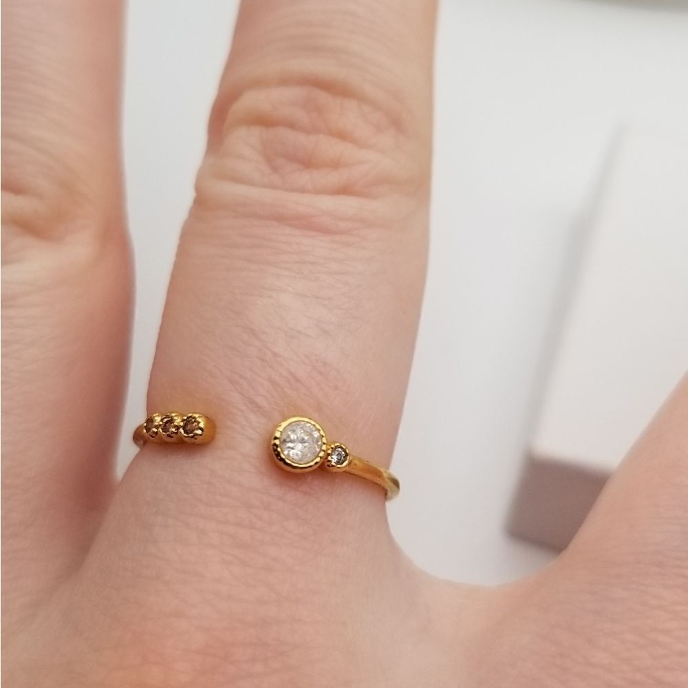 Crystal boho cuff ring size 6.5 🤩 H